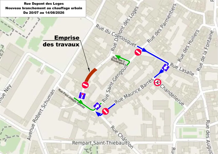 Travaux rue Dupont des Loges