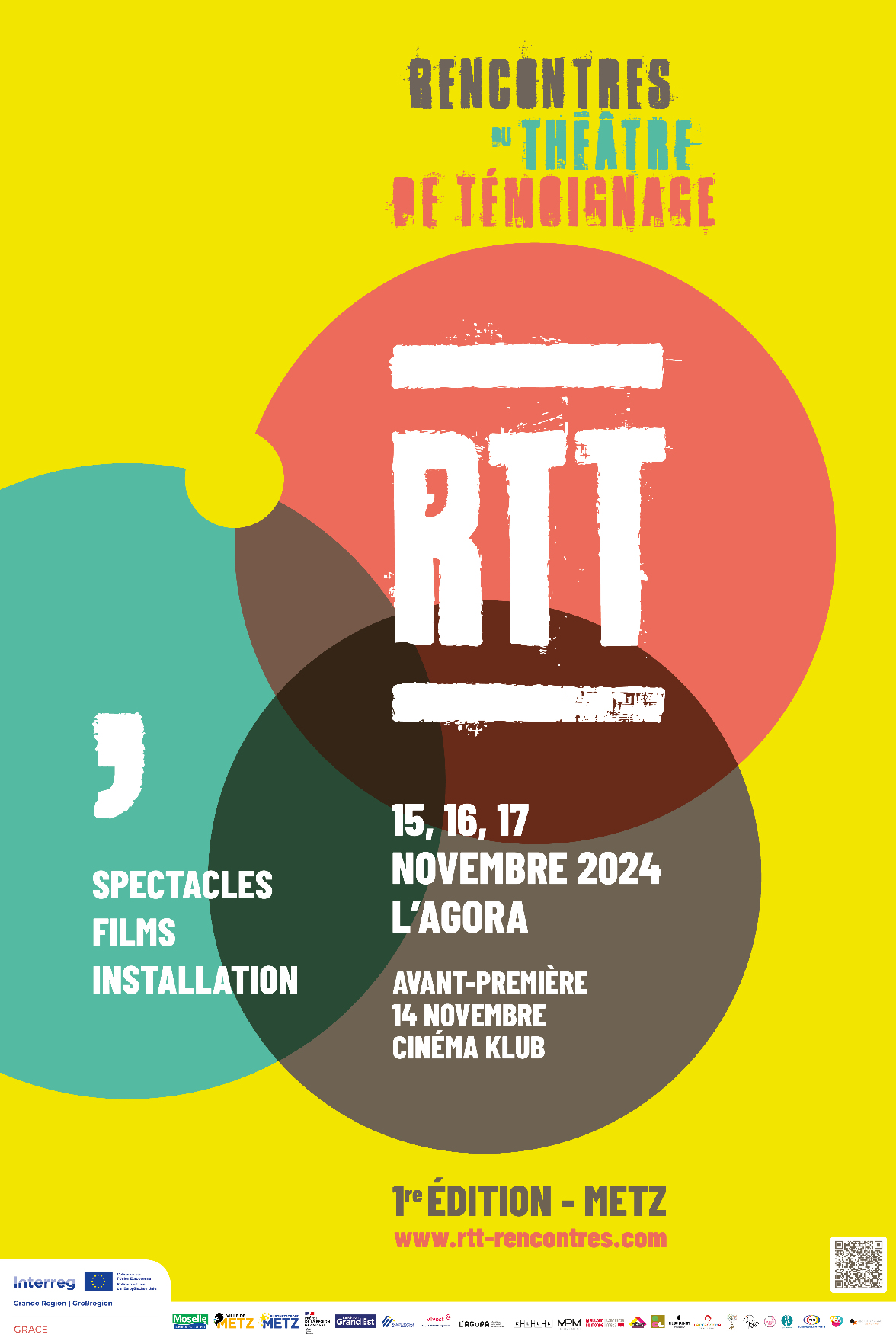 RTT - Rencontres du Théâtre de Témoignage Du 14 au 17 nov 2024